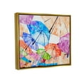thumbnail image 3 of Stupell Industries Modern Bold Umbrellas Arrangement Graphic Art Metallic Gold Floating Framed Canvas Print Wall Art, Design by Ziwei Li, 3 of 6