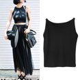 thumbnail image 2 of ZUARFY Women Casual Bandage Sleeveless Tank Slim Short Tops Solid Bodycon Summer Blouse, 2 of 15