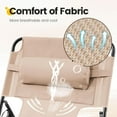 thumbnail image 4 of KING BIRD Chaise Lounge Chair W/Hole for Face & Arm, 400lbs Support 5-Positon Adjustable, XL - Beige, 4 of 9