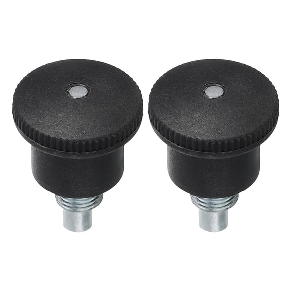 Uxcell Pull Pin Spring Knob Replacement Parts, M10 Adjustment Fitness Knob for Home Fitness Exercise Bike, Black 2Pcs