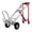 Red and silver, flat ground style, variant on Huisuilinss Folding Hand Truck,3 in 1 Convertible Hand Truck Dolly,Utility Cart Platform Cart,Aluminum Moving Dolly With Wheels For Moving Warehouse Transport Appliance Delivery Travel,1PCS
