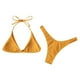 thumbnail image 2 of Advancent Bañador Push Up para mujer, bañador de playa de Color sólido, correas ajustables para buceo al aire libre, baño, fiesta en la Traje de baño Amarillo S, 2 of 6