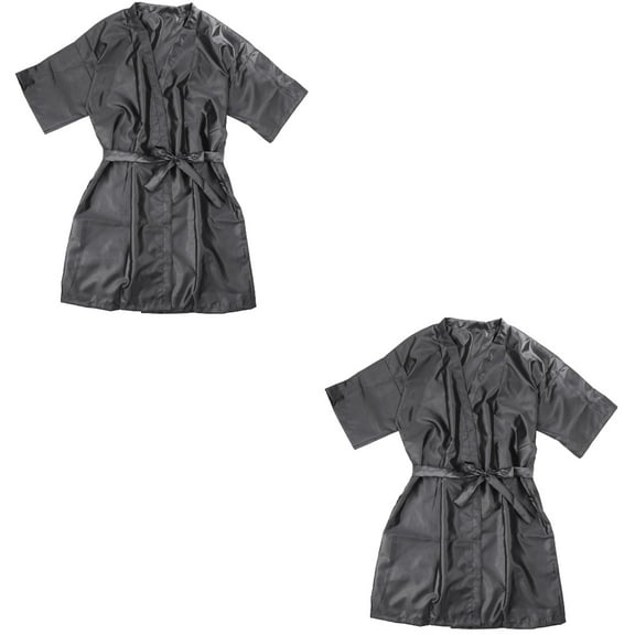 2 PCS Lady Pet Grooming Smock Hair Salon Robe Quick-drying Gown