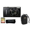 thumbnail image 2 of Canon PowerShot ELPH 360 HS Digital Camera Bundled with Accessory Kit (SanDisk 64GB Memory Card and Camera Pouch/Bag and Cleaning Cloth) - BLACK, 2 of 9