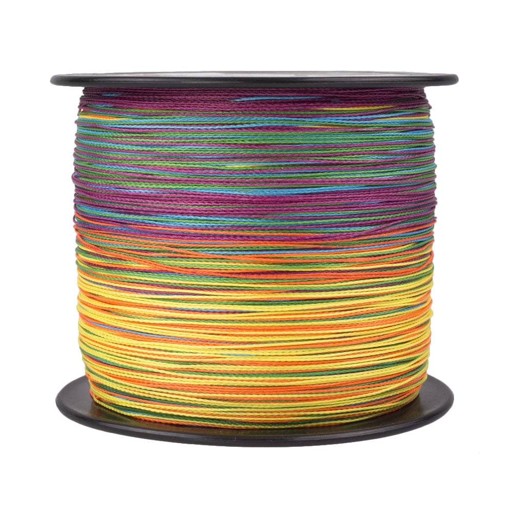 HERCULES Super Strong 1000M 1094 Yards Braided Fishing Line 90 LB Test for Saltwater Freshwater PE Braid Fish Lines 4 Strands - Multicolor, 90LB (40.8KG), 0.50MM