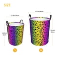thumbnail image 3 of Fuzoiu Animal Paw Rainbow Print Circular Hamper,Laundry Basket with Handle,Collapsible Laundry,Dirty Clothes Storage Basket,for Bedroom Bathroom Dorm Living Room-Small, 3 of 6