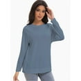 thumbnail image 5 of Women's Long Sleeve Knitted Crew Neck T-shirt, 5 of 6