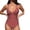Brown, variant on Supportive Swimsuit: Full Coverage Swimwear with Built-in Bra,Ideal for Large Bust and Post-Surgery Summer Wear,Black,L