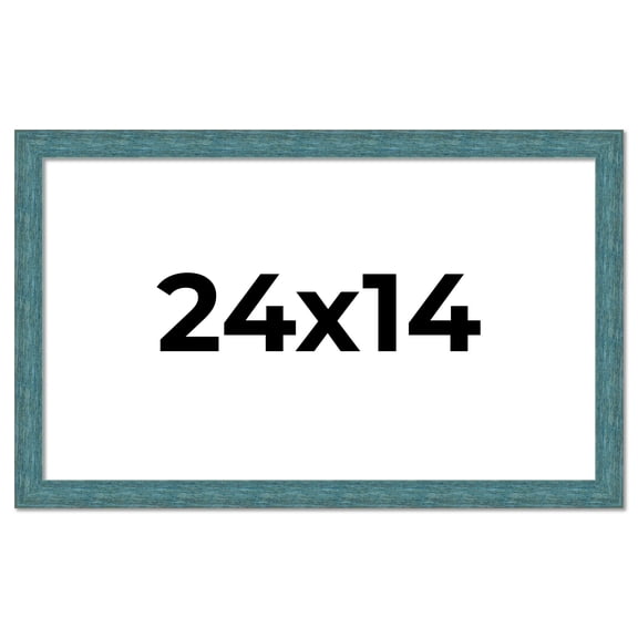 24x14 Frame Blue Rustic Barnwood Solid Wood Picture Frame Width 1.25 Inches | Interior Depth 0.5