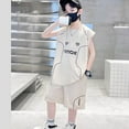 thumbnail image 7 of Utlike Boys Athletic Short Sets Basketball Outfits Summer Lightweight Sleeveless Tank Top And Shorts Set For Active Kids Sportswear Size 11-12 Years Beige, 7 of 7