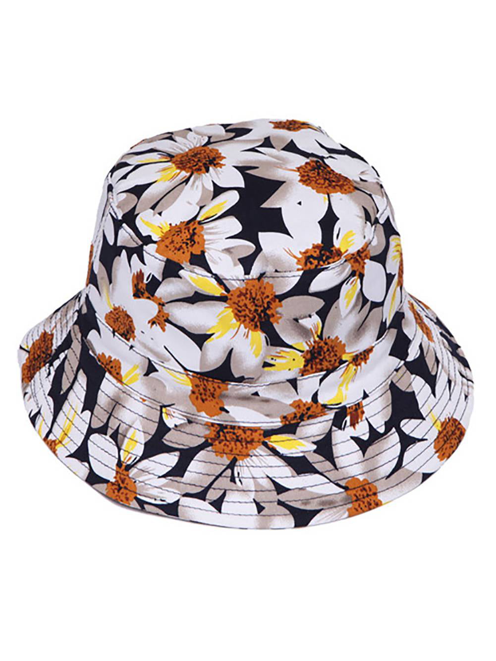 Chic Headwear - Womens Reversible Wide Brim Floral Bucket Hat - Walmart ...