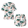 thumbnail image 5 of Naloa Hawaii Palms Women's Short-Sleeved Pajama Set, Loungewear, Summer pajamas, Breathable Cozy - Medium, 5 of 9