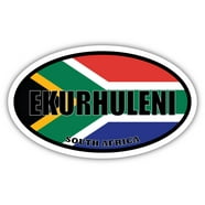 Conakry Guinea Flag Oval Bumper Sticker - 3x5 Inches Vinyl Decal