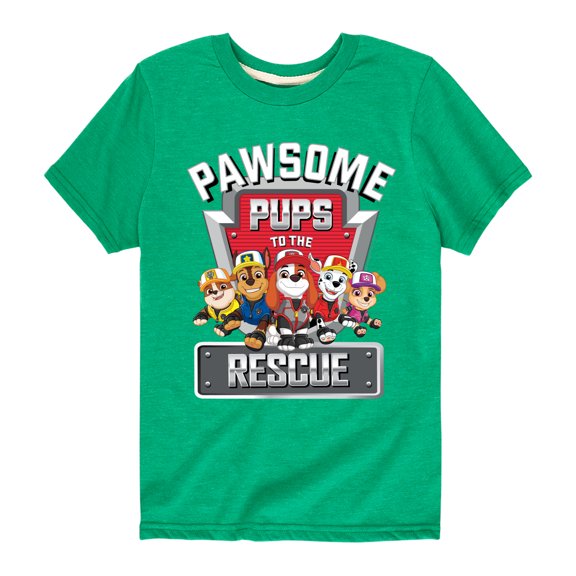 Paw Patrol - Pawsome Pups To The Rescue - Toddler And Youth Short Sleeve Graphic T-Shirt