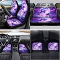 thumbnail image 2 of Yuyamidu Dolphin Car Seat Cover Set of 15 Purple Moon Car Carpet Mats Universal Steering Wheel Cover Seat Belt Covers Car Cup Holders Gear Shift Knob Cover 15 PCS, 2 of 6