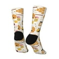 thumbnail image 3 of Goofa Cute Bee Honey Jar Hive Bear Printed Men's Crew Socks, Soft Durable Breathable Moisture-Wicking with Odor Control Cotton socks, 3 of 9