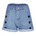 thumbnail image 5 of HOWPAY Baggy Jean Shorts Womens Wide Leg High Waisted Distressed Denim Pants With Pockets Relaxed Fit Summer Casual Lounge Shorts Light Blue S, 5 of 8