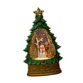 thumbnail image 3 of Sharprepublic Christmas Snow Globe Christmas Tree Music Box Glitter Table Centerpiece Light up Snowman and Broom, 3 of 8
