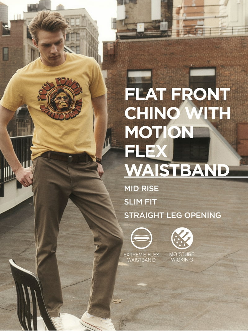 Lee® Men's Flat Front Chino with Motion Flex Waistband - Walmart.com
