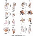 thumbnail image 2 of 16 colgantes de flores de resina con diamantes de imitación de 8 estilos, cuentas de perlas de aleación para pulseras, collares y joyas., 2 of 6