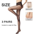 thumbnail image 2 of Medias transparentes para mujer, pantimedias de control, punteras reforzadas invisibles, negras o color piel, 2 of 6
