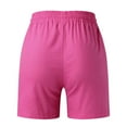 thumbnail image 4 of KaLI_store Womens Shorts for Summer Women's Casual Loose Fit Twill Bermuda Cargo Shorts Multi Pocket Straight Shorts Hot Pink,3XL, 4 of 5