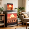 thumbnail image 5 of Dishwasher Magnet Cover, Western Cowboy Sunset Decorative Refrigerator Magnet, 23 x 26 Inch Trimmable Dishwasher Front Panel Cover for Home Kitchen Laundry Decorations, Easy Clean, 5 of 6