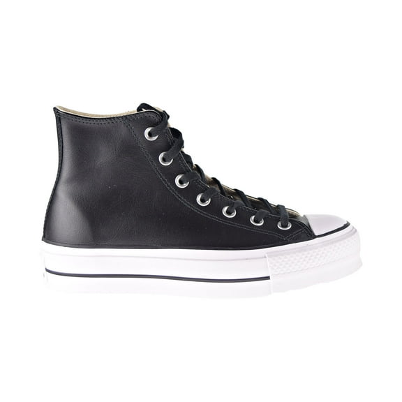 Converse Women's Chuck Taylor All Star Lift Clean Sneaker, Black/Black/White, 5