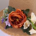 thumbnail image 5 of Jiibva Summer Straw Hat for Women Large Brim Color Matching Sun Hat with Flower Decoration Travel Foldable Bucket Hat for Outdoor, 5 of 7