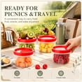 thumbnail image 6 of TINANA Freezer Storage Containers with Lids, 17 oz 6 Pack Twist Top Round Plastic Food Storage Containers, Leak Proof, Microwave Dishwasher Safe, 6 of 6