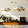 thumbnail image 3 of Elephant Stock Swedish Winter Wall Art - Horizontal Multi Panel Canvas - 5 Pieceliving Room Wall Decor - Photography Nature Multi Panel - Blue And Brown Decor - 36" x 15", 3 of 4