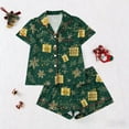 thumbnail image 5 of Wensltd Plus Size Christmas Print Short Sleeve Nightwear for Women Button Down Pajama Set Cozy Sleepwear S-XXL, 5 of 5