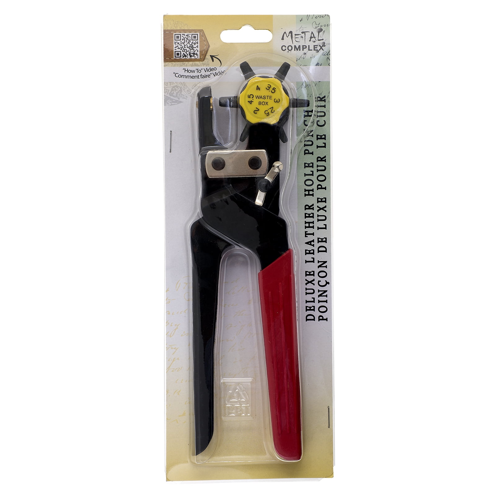 John Bead Revolving Deluxe Leather Hole Punch for Belt (2-4.5mm Hole Diameter)
