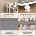 thumbnail image 4 of 3-Tier Baby Diaper Caddy Organizer Cart, Mobile Nursery Storage Carts with Wheels, 3 Dividers & 6 Mesh Pockets Durable Metal Utility Cart for Nursery, Bedroom, Bathroom, Baby Essentials Organization, 4 of 9
