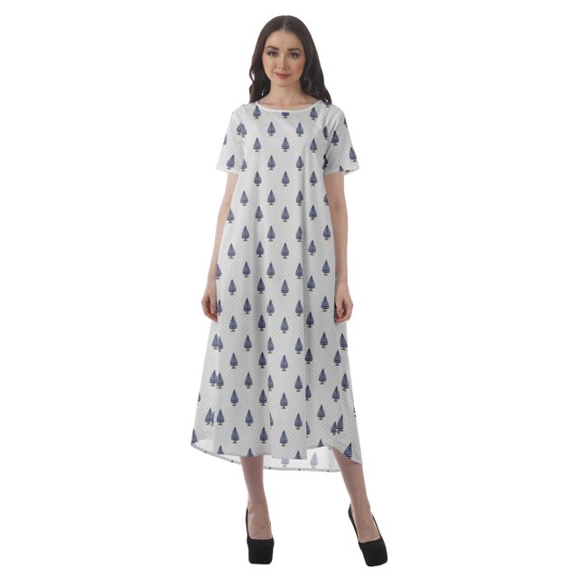 Moomaya Robes d'Été Imprimées Décontractées pour Femmes, Vêtements de Mariage