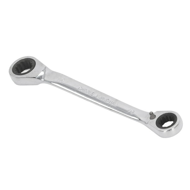 Llave De Trinquete, Llave De Doble Punta Superficie Pulida Cabeza Giratoria De 180 Grados Acero Al Cromo Vanadio De 72 Dientes Para Taller Para Garaje