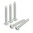 thumbnail image 1 of Unique Bargains ST5x45x10mm Phillips Pan Head Self-tapping Screw with Washer, 50pack 304 Stainless Steel Wood Screw (Silver), 1 of 6