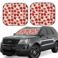 thumbnail image 1 of Balery Red Strawberry Parasol para parabrisas de coche de 2 piezas | Parasol plegable para parabrisas delantero de coche para la mayoría de sedanes-Large, 1 of 6