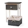 thumbnail image 3 of Unidad de almacenamiento Baxton Studio Shadell Modern gris oscuro/blanco, 3 of 9