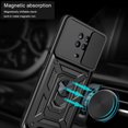 thumbnail image 4 of For Oneplus 13 13r Phone Case, Impact Resistant Metal Ring Magnetic Support Kickstand Drop Protector Cover, 4 of 10