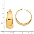 thumbnail image 3 of Real 14kt Yellow Gold Polished Hoop Earring Jackets; for Adults and Teens; for Women and Men, 3 of 3