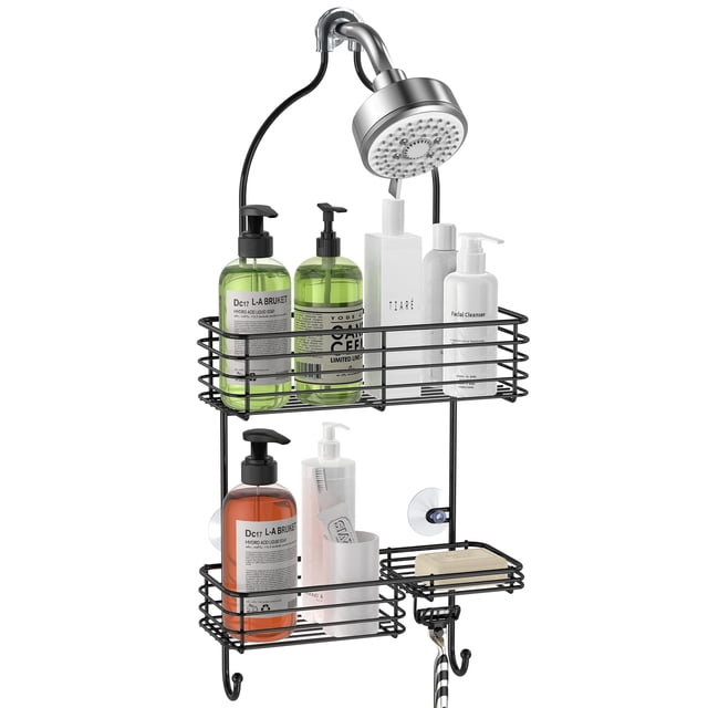 Alcachofa de ducha Caddy SMARTAKE, estante colgante para baño, color negro