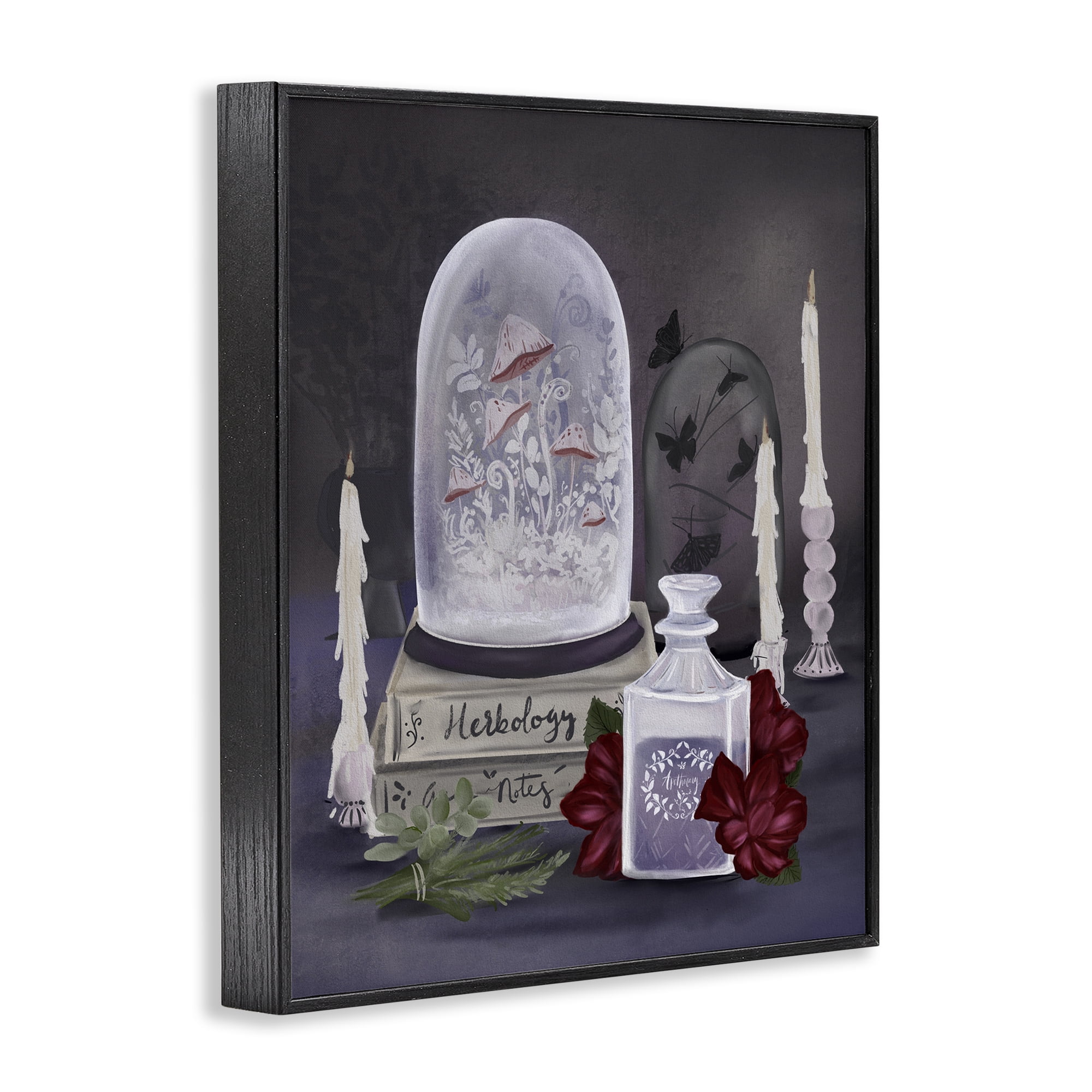 Stupell Industries Spooky Apothecary Vibes Black Framed Giclee Art, design by Adreane Fippinger