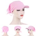 thumbnail image 4 of Skymirror Turban Hat Solid Color Sunshade Wide Brim Breathable Scarf Cap Outdoor Supply, 4 of 8