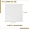 thumbnail image 5 of 50 PCS Disposable Paper Napkins for Fork Knife Spoon, White Decorative Napkins,15.7 x 15.7 Inches Pre-folded for Easy Setup, Ideal for Events, Parties, and Banquets, 5 of 6