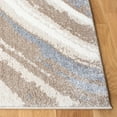 thumbnail image 4 of SAFAVIEH Cyrus Blanca Abstract Shag Runner Rug, Ivory/Gray, 2'2" x 9', 4 of 12