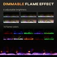 thumbnail image 3 of HOMCOM 36" Electric Fireplace Heater Recessed or Wall Mounted with Remote Control, 8H Timer, Adjustable Flame Color and Brightness, Log and Crystal, 3 of 9