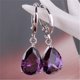thumbnail image 3 of Pendientes HUOGUO Fashion con forma de gota de agua con forma de diamante colorido, 3 of 3