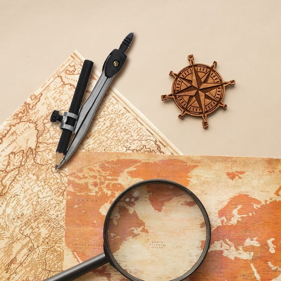 SEWOART Round Compass Geometry Tool with Screw Mount and Storage Case Included