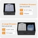 thumbnail image 5 of 12 - cajón altura fabric cómoda con side pockets y steel frame: space - saving vertical almacenamiento chest dormitorio, sala estar, hallway, o entrada closet. durable y practical design in negra, 5 of 5
